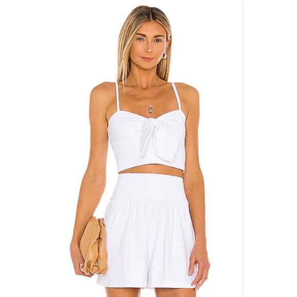 Susana Monaco Flirty Shorts XS Balletcore Classic Coquette White Resort Stretchy - Picture 1 of 10